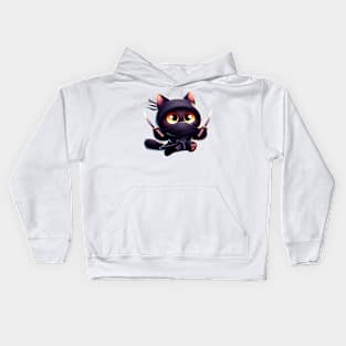 Ninja Cat The Cuteness in Disguise Kids Hoodie